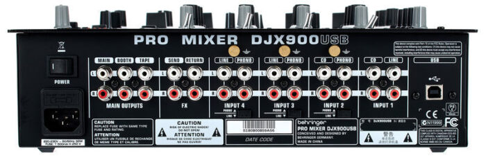 Behringer DJX900 USB rear