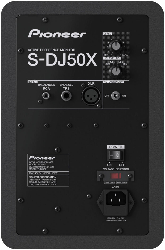 Pioneer S DJ50X Black rear