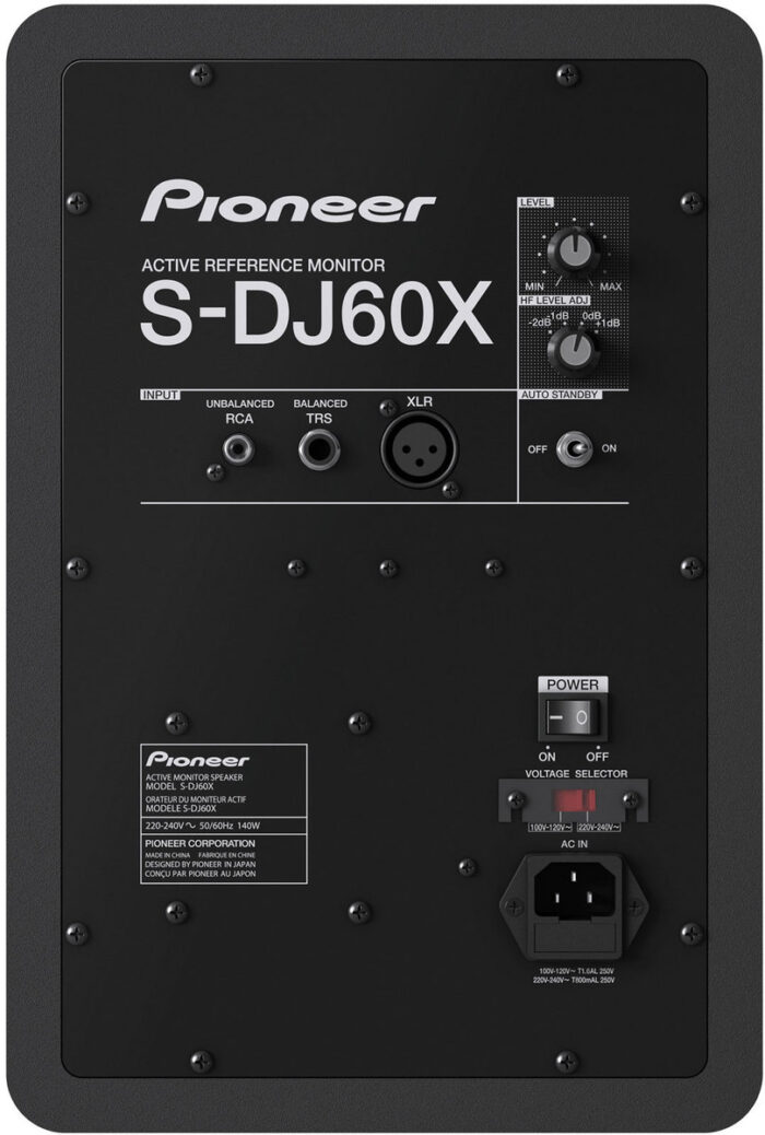 Pioneer S DJ60X Black rear
